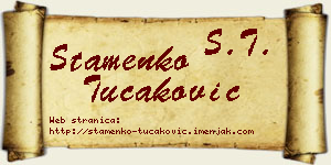 Stamenko Tucaković vizit kartica